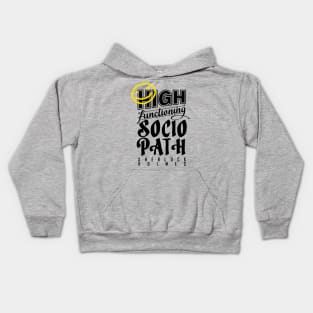 High-Functioning sociopath (Black) Kids Hoodie